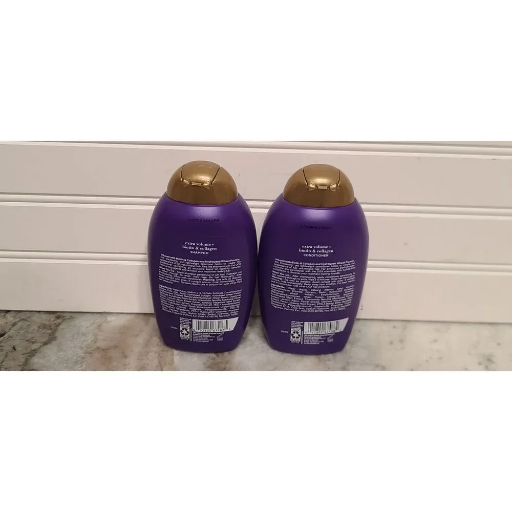 OGX Extra Strength Extra Volume Biotin & Collagen Shampoo & Conditioner NEW